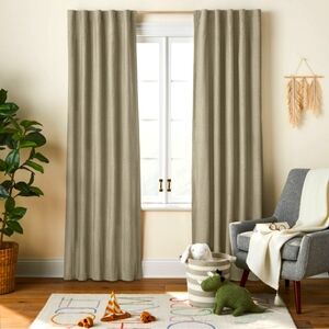 Chambray Green Pillowfort Blackout Curtains PAIR ** 95 LONG **